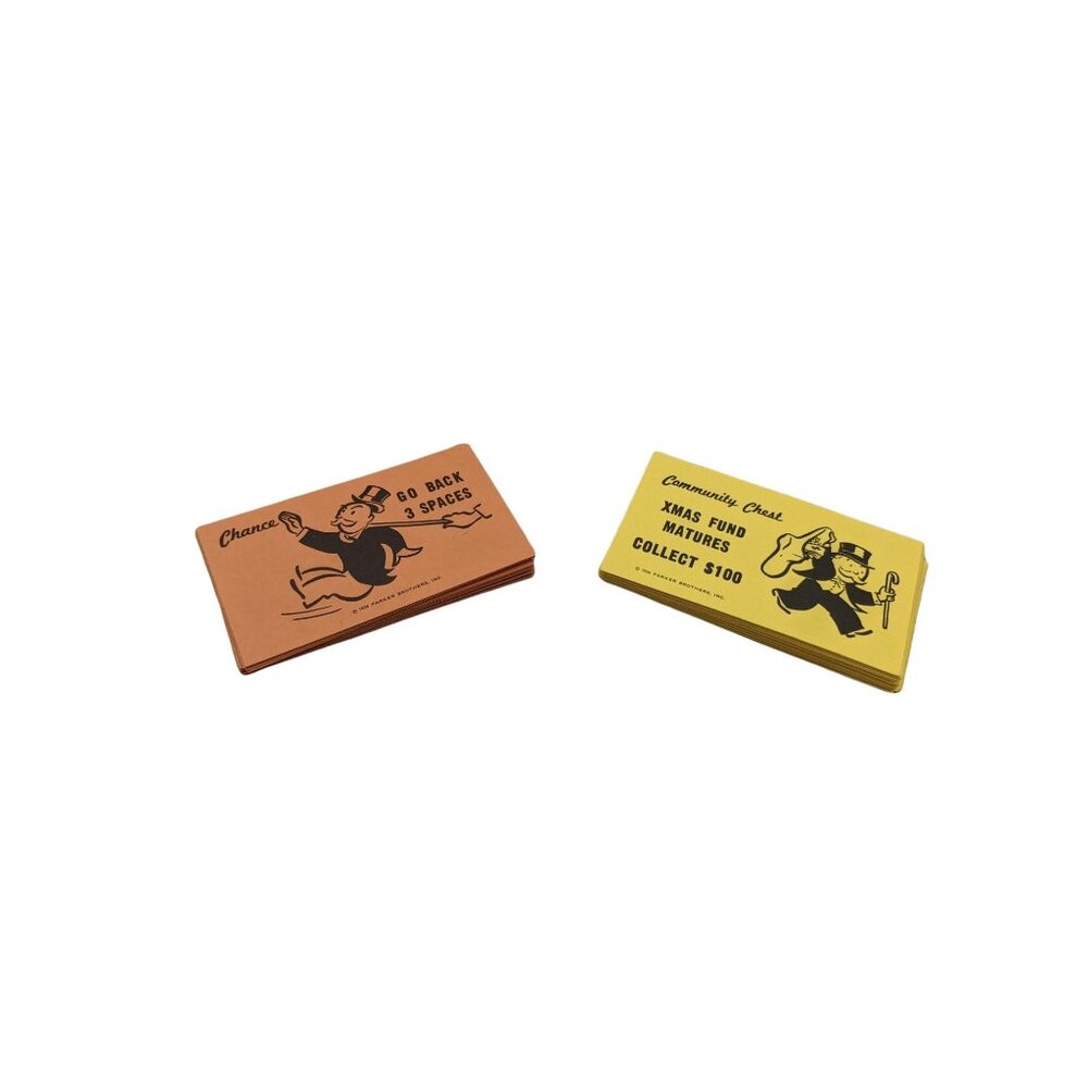 Vintage 1985 Monopoly Replacement Cards Chance Community Chest #0009